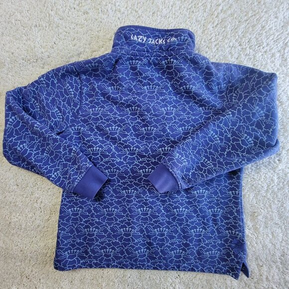Lazy Jacks Pullover Women's Size 14 Sea Shell Print 100% Cotton High Neck - Picture 10 of 11
